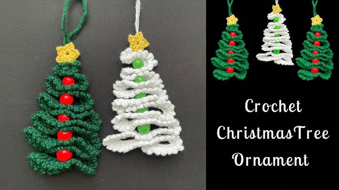 Wind spinner crochet Christmas tree free pattern - Fosbas Designs
