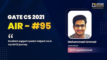 Congratulations Mohammad Ummair Secured AIR 95 in GATE CS 2021 | Course Enrolled | APPLIED COURSE