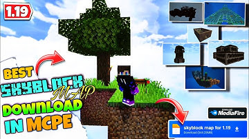 Minecraft New skyblock Map For 1.19 || Best Skyblock Map For  Mcpe