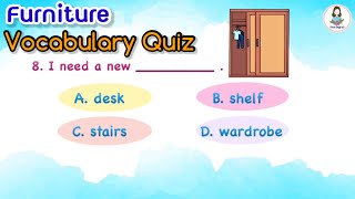 Furniture Vocabulary Quiz/ Things at Home Vocabulary/ เกมทดสอบคำศัพท์ของใช้ในบ้าน/ Finz English