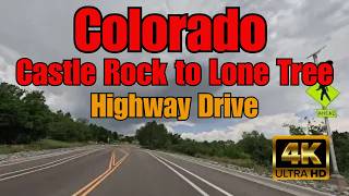4K POV Drive: Castle Rock to Lone Tree, CO via Happy Canyon & Monarch Blvd | Travel Video USA