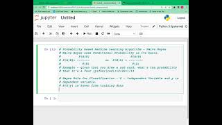Naive Bayes Algorithm Classification Python for Data Analysis Machine Learning