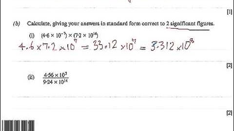 WJEC GCSE Maths Summer 2012 Higher Linear Paper 2 Q7 - standard form & significant numbers