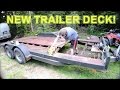Replace / Install NEW Wood Deck and Painting Car Hauler TRAILER