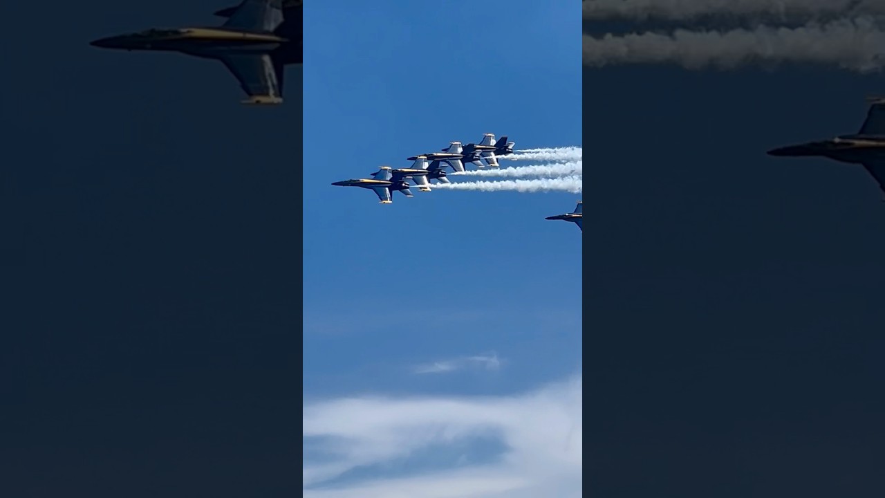 😮 Wait… Is That #7 in Formation? Blue Angels Echelon Parade Pass! ✈️