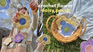 Crochet Daisy Flower Pouch Bag Tutorial 🌸👛💕✨| Hayhay Crochet