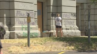 Taxpayers On The Hook For State Capitol Vandalism Clean Up
