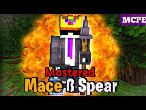 I Mastered Mace & Spear in Minecraft PE 😱 | Insane PVP Battle 🔥 ...