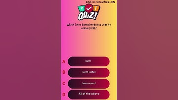 Which Linux kernel module is used to enable KVM?