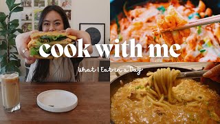 What I Eat in a Day || easy home-cooked recipes, Tteokbokki, cooking for two // ep. 8