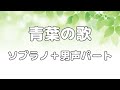 【合唱曲】青葉の歌 (混声三部合唱) /アルト無し パート練習用【歌詞付き】