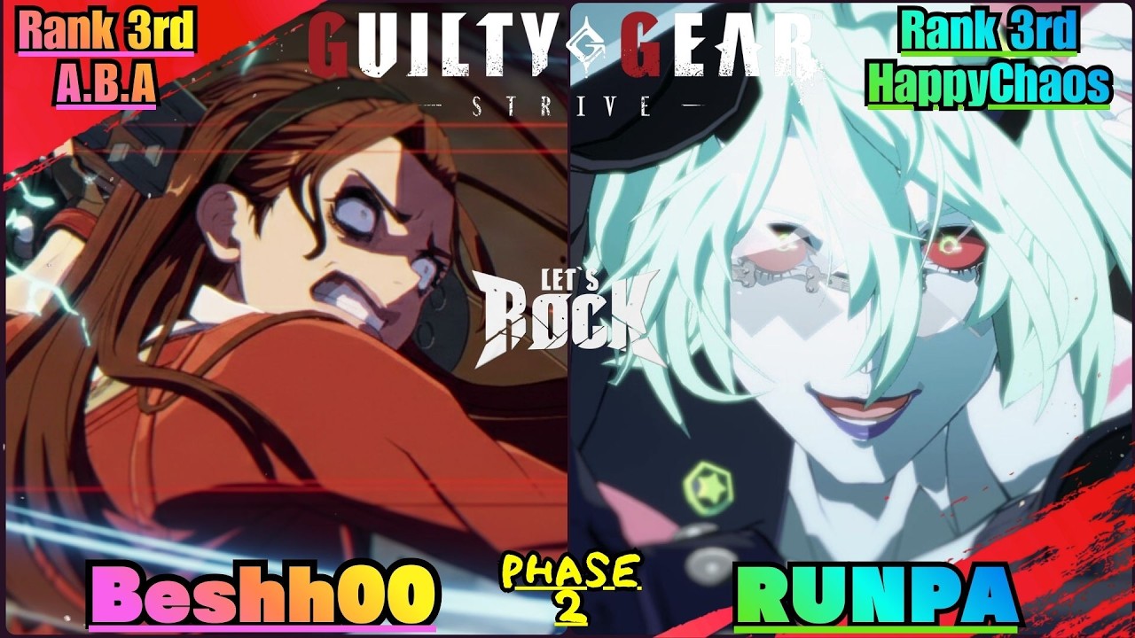 GGST➤Rank 3rd A.B.A / アバ [ Beshh00 ] vs Rank 3rd HappyChaos / ケイオス [ RUNPA/るんぱ ] Guilty Gear Strive