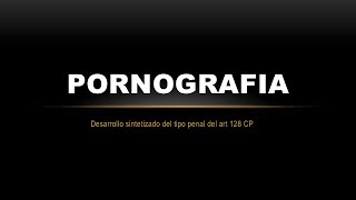 Exhibiciones Pornográficas de Menores de Edad