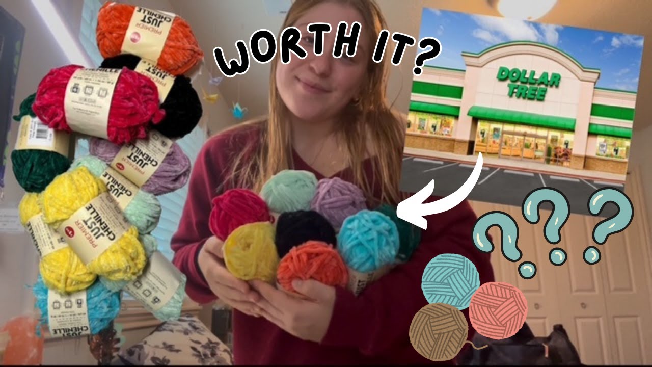 Dollar Tree Yarn Haul 💸 My Thoughts 💭 Afordable Yarn 🧶