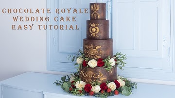 How to make a Chocolate wedding cake - highlights | Chocolate wedding cake tutorial | CakeFlix video