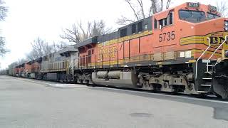 14,000 foot long empty coal train, 5 mid train DPU's