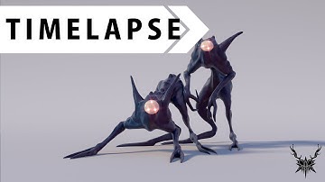 Creature Creation 4 - Modeling, Sculpting, Texturing, Rigging (BLENDER TIMELAPSE)