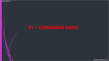 [WPF Combobox 1]Combobox cơ bản