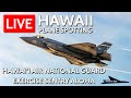 Livesentry aloha 2024  hawaii air national guard exercise sentry aloha  f35 fa18ea18gf22