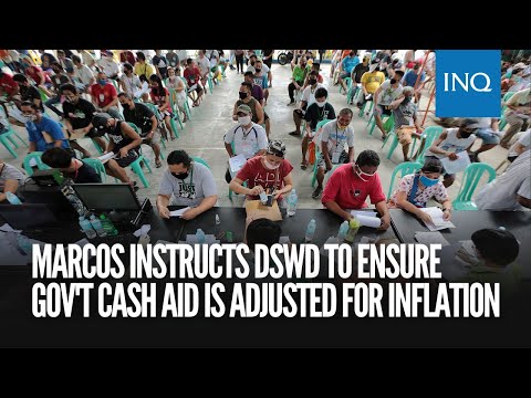 Marcos instructs DSWD to ensure gov't cash aid is adjusted for inflation