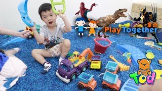 好玩樂園！變身蜘蛛人 美國隊長 玩超級飛俠 Spiderman Captain America Hulk Super Wings Toy   | 小陶德沛莉 玩具開箱