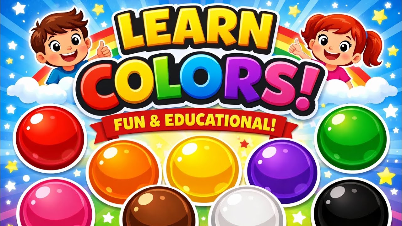 Learn Colors for Kids 🌈 | Colors Name for Toddlers | Red Blue Green Yellow | Fun Learning Video