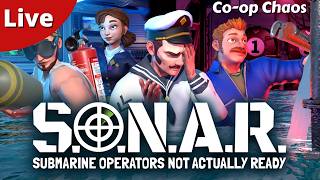 Co-op Submarine Sim Let The Chaos Begin - S.O.N.A.R - #01 - Live screenshot 5