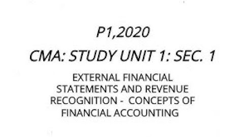 CMA: Unit 1: Sec.1 2020