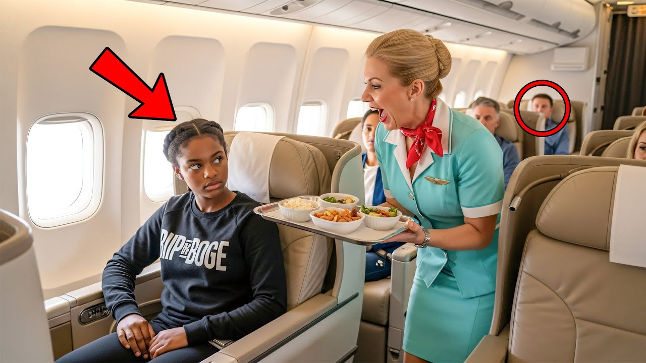 Экипаж игнорировал чернокожую девушку-подростка в первом классе — пока на борт не поднялась её ма...