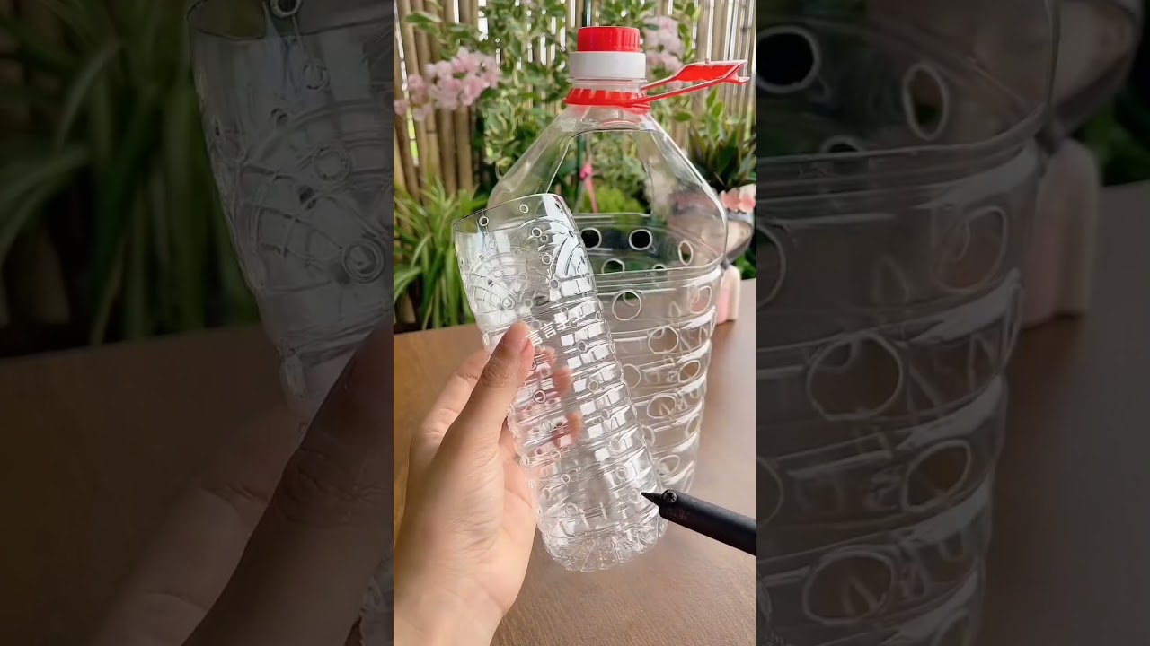 Good idea recycle bottle plastic for grow garlic beautiful amazing #diy #flowers #plants #garden