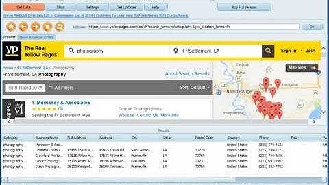 Yellow Pages Email Extraction