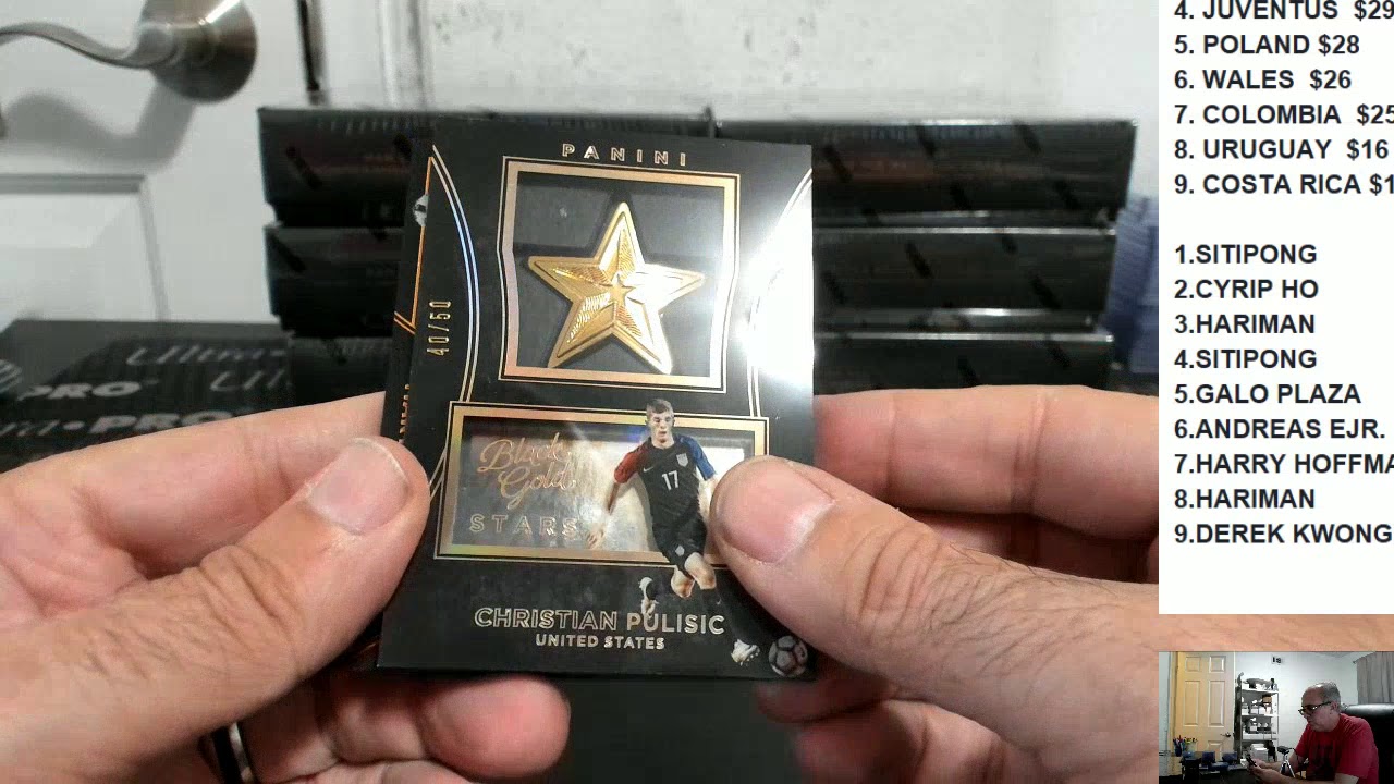 2016 PANINI BLACK GOLD SOCCER 8 BOX PICK YOUR TEAM PYT HOBBY CASE BREAK #139 (JERSEYPALOOZA!)