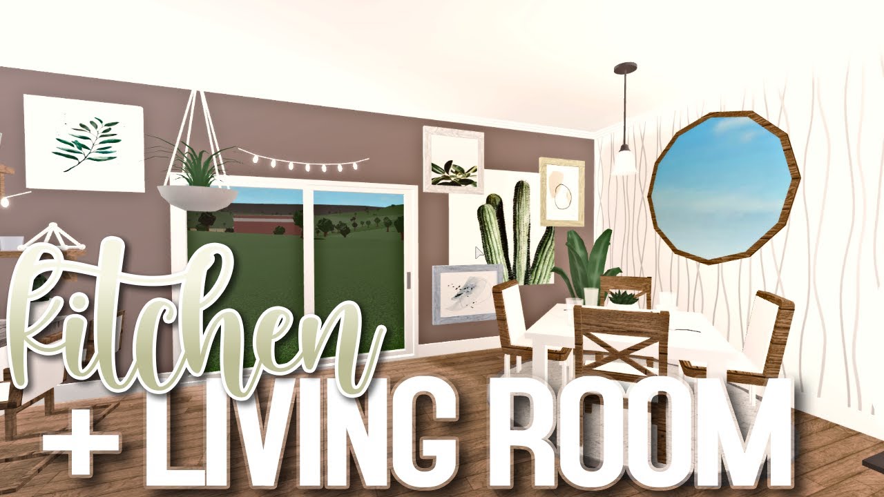 Kitchen + Living Room | Bloxburg - YouTube