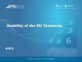 PRI:  The usability of the EU Taxonomy