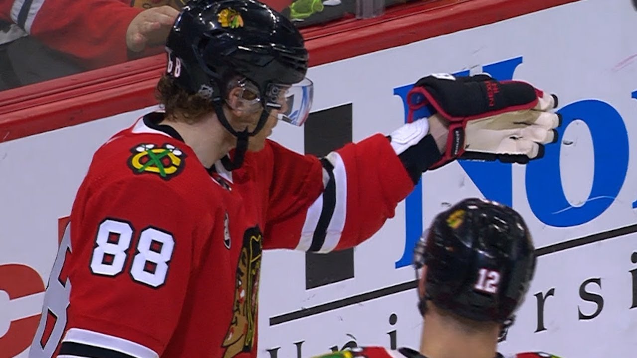 Patrick Kane Declares A Good Goal With Celebration Youtube Patrick Kane Declares A Good Goal With Celebration Youtube