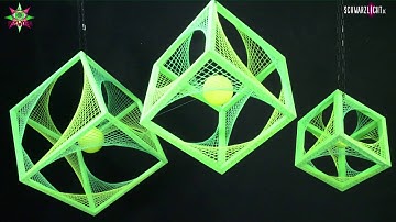 Stringart Blacklight Deco Cube "Green Box" by schwarzlicht.de