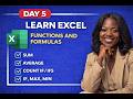 EXCEL MASTERY COURSE DAY 5: FUNCTIONS &amp; FORMULAS IN EXCEL