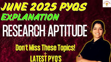 Research Aptitude June 2025 pyqs Solved | UGC NET Paper 1 Dec 2025 | Quick Strategy + Latest PYQs