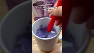 Bubble tea de taro con tapioca