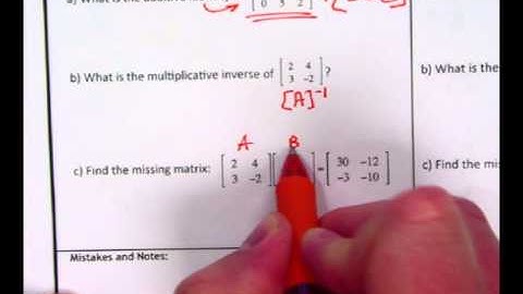 M#10 inverse and identity matrices