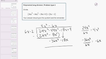 16 03 Polynomial long division: Problem type 2