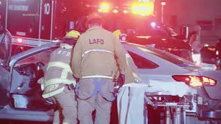 1 Trapped After 2-Vehicle High-Speed Crash Shears Hydrant