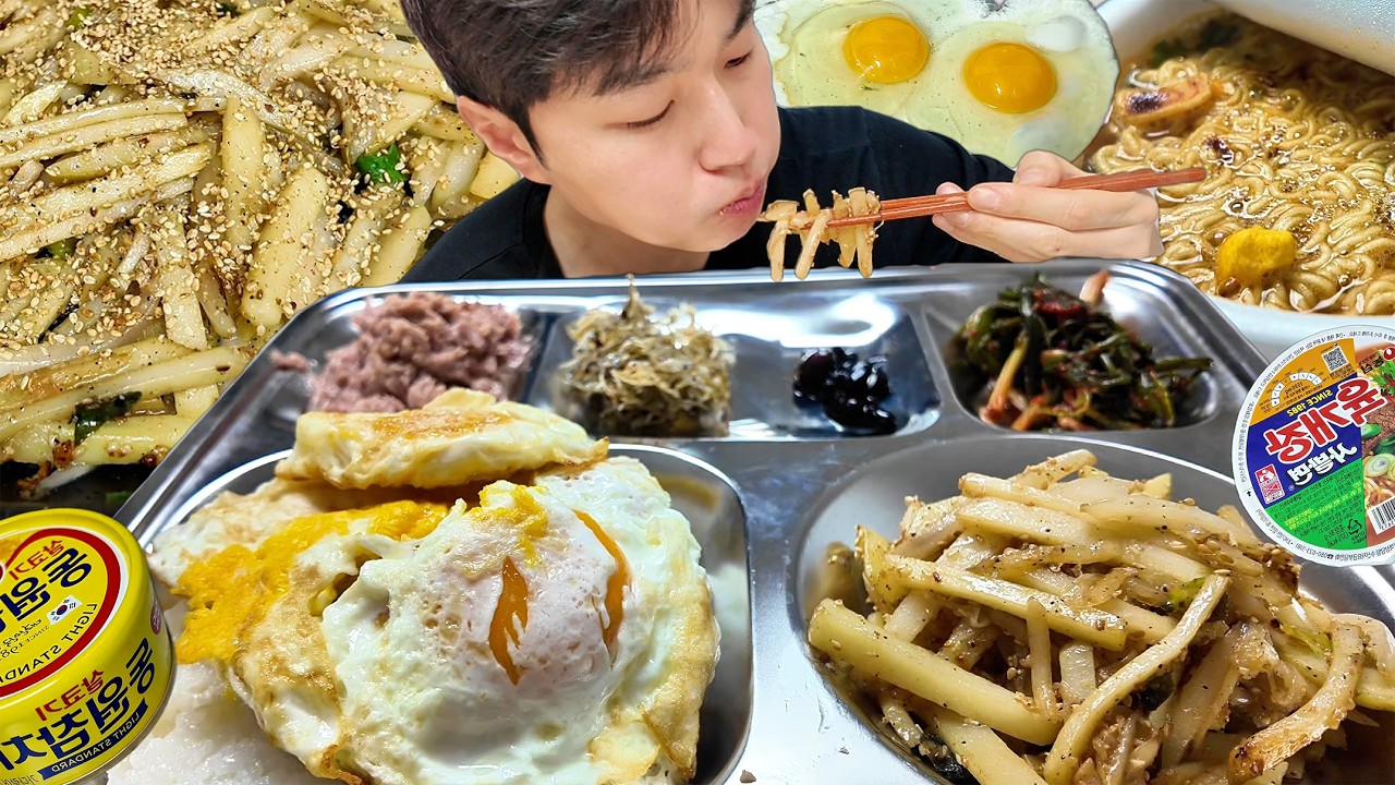 Домашние жареные картофельные полоски и жареное яйцо #мукбанг #полуночнаязакуска #домашняякухня