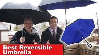 Windproof Inverted Umbrella - Review IN THE RAIN!