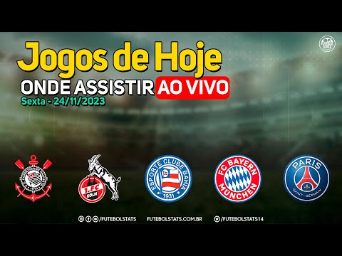 Jogos de hoje (24/11/23) de futebol ao vivo: horário e onde assistir