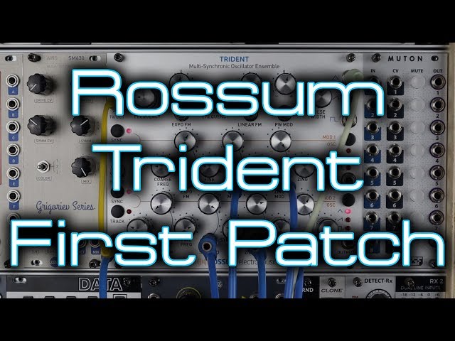 Rossum Electro-Music Trident *FIRST PATCH* - YouTube