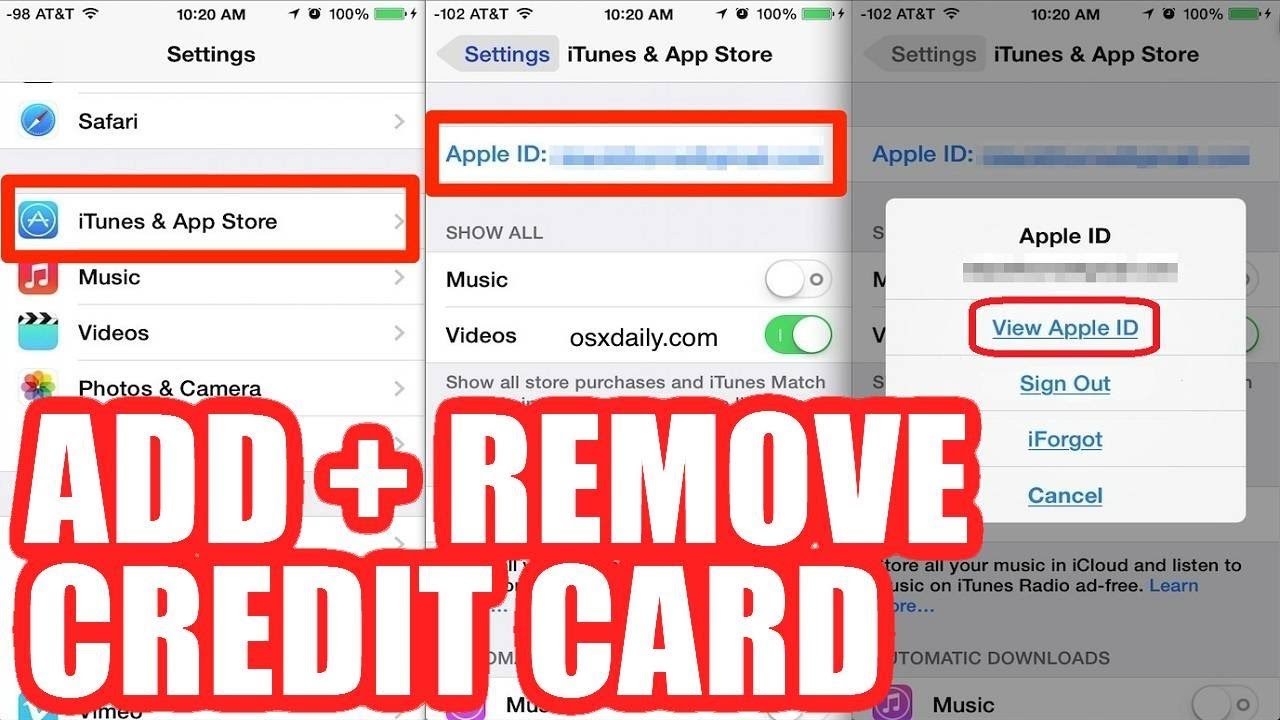 How to Add or Remove Credit Card to Apple ID + Remove ...