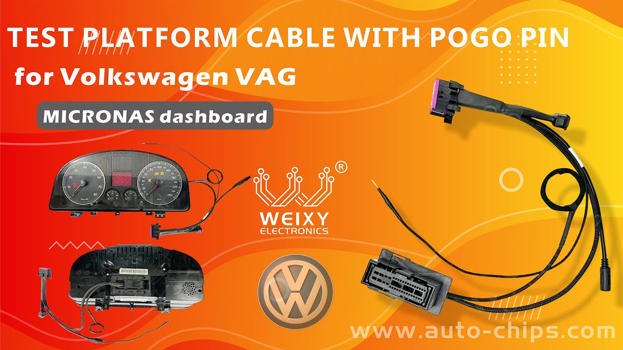 Test platform cable with pogo pin for Volkswagen VAG MICRONAS dashboard 