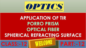 #Optics Part-12  #Applications of TIR  #Optical Fiber  #Spherical Refracting Surface by Study4Learn