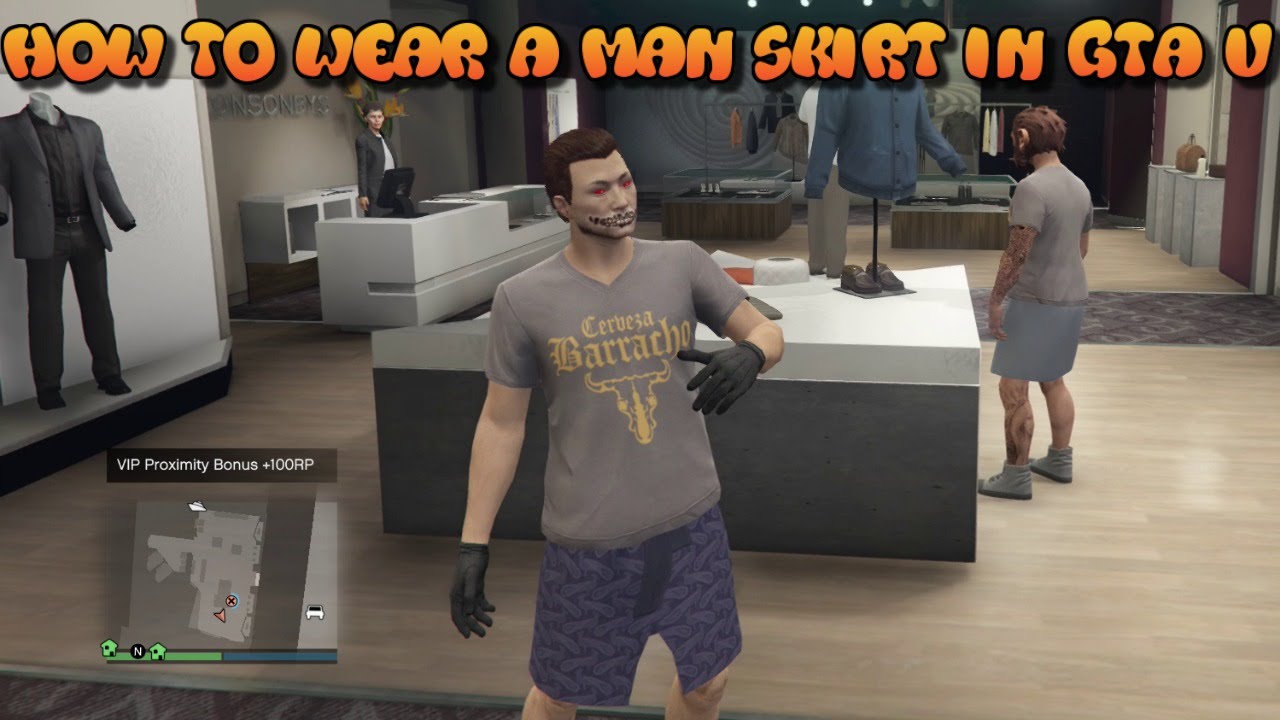 Gta 5 How To Be A Cross Dresser And Wear A Man Skirt Gta 5